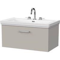 Balterley Pershall 1 Drawer Vanity & 3TH Fireclay Basin, Pebble Grey - 800mm