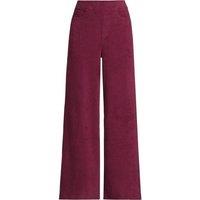 Lands' End Women's Sport Knit Wide Leg Corduroy Trousers in Burgundy | Size: Small