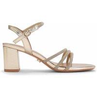 Carvela Women's 'Motto Block' Fabric Sandals in Gold | Size: 4