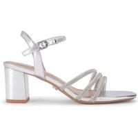 Carvela Women's 'Motto Block' Fabric Sandals in Silver | Size: 6