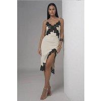 TFNC London Women's Tamara Lace Cream Midi dress | Size: 10