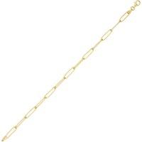 Spero London Women's Sterling Silver Rectangular Large Chain Bracelet in Gold