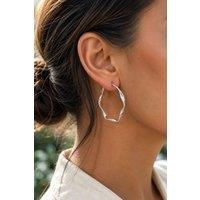 Otis Jaxon London Women's Twisted Sterling Silver Hoop Earrings