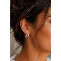 Otis Jaxon London Women's Small Sterling Silver Swirl Hoop Earrings