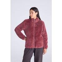 Animal Women's 'Teddy' Warm Comfortable Soft Outdoor Casual Full Zip Fleece Jumper in Dark Pink | Size: 14