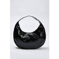 WOVCOR Women's Oversized Padded Hobo Shoulder Bag in Black