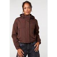 Pink Vanilla Women's Brown Hooded Padded Sports Jacket | Size: Medium/Large