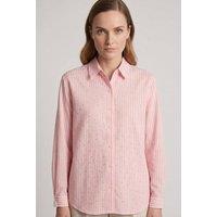 Izabel London Women's Striped Sparkle Detail Long Sleeve Shirt in Pink | Size: 12