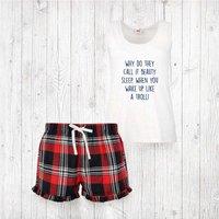 60 SECOND MAKEOVER Women's Why Do They Call It Beauty Sleep When You Wake Up Looking Like A Troll Pyjama Set in Red | Size: XL