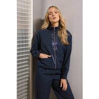 Long Tall Sally Women's Tall Funnel Neck Jacket in Dark Navy | Size: 18