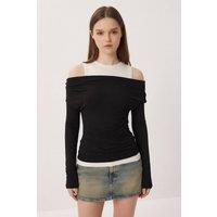 Happiness Istanbul Women's Cotton Blend Blouse in Black | Size: XL