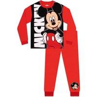Disney Boy's Mickey Mouse Long Sleeve Pyjamas in Red | Size: 2-3 Years