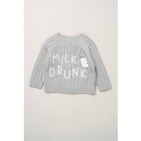 Rock a Bye Baby Milk Drunk True Knit Chunky Cardigan in Grey | Size: 6-12 m
