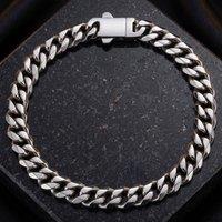 Harfi Men's Silver Cuban Curb Chain Bracelet For Men | Size: 7.5 inches