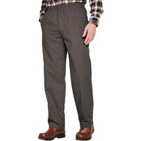 Chums Men's Fleece-Lined Elasticated Thermal Trousers with Adjustable Drawcord in Charcoal | Size: 46R