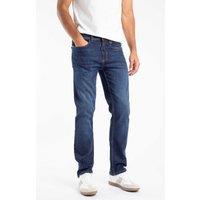 Weird Fish Men's Eddie Straight Leg Denim Jeans in Dark Blue | Size: 30
