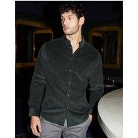 threadbare Men's Corduroy Shirt in Blue | Size: Large