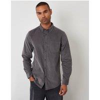threadbare Men's Corduroy Shirt in Grey | Size: Medium