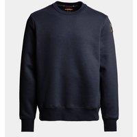 Parajumpers Men's Long Sleeve Crew Neck Logo Detail Sweatshirt in Navy | Size: Large