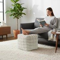 Sweet Dreams Alpine Bubble Faux Fur Bean Bag in Cream | Size: 43 cm x 43 cm