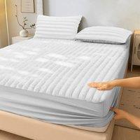 Velosso Jumbo Cord Faux Fur Fitted Sheet with Faux Fur in White | Size: Single