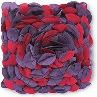 Intimates Stania Filled Cushion with 3 D Design in Burgundy | Size: 43 cm x 43 cm