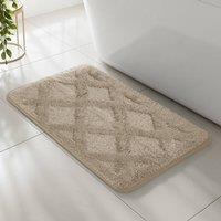 Velosso Knox Bath/ Pedestal Mat Cashmere Feel Bathmats in Natural | Size: Small