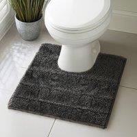 Velosso Lexington Bath/ Pedestal Mat Cashmere Feel Bathmats in Black | Size: Small