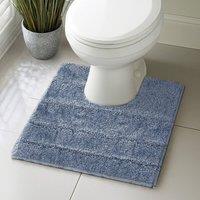 Velosso Lexington Bath/ Pedestal Mat Cashmere Feel Bathmats in Blue | Size: Large