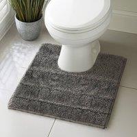 Velosso Lexington Bath/ Pedestal Mat Cashmere Feel Bathmats in Charcoal | Size: Large