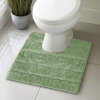 Velosso Lexington Bath/ Pedestal Mat Cashmere Feel Bathmats in Green | Size: Large