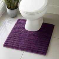 Velosso Linear Bath/ Pedestal Mat Cashmere Feel Bathmats in Purple | Size: Small