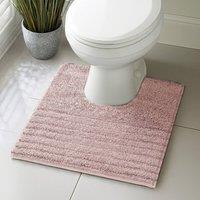 Velosso Linear Bath/ Pedestal Mat Cashmere Feel Bathmats in Pink | Size: Small