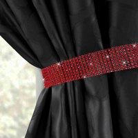 Intimates Diamante Curtain Tie Back Pair Tiebacks in Red | Size: 60 cm