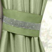 Intimates Manhattan Diamante Tie Back Tiebacks in Green | Size: 60 cm