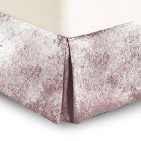 Intimates Crushed Velvet Platform Valance Sheet in Silver | Size: Super King