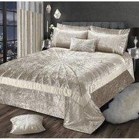 Intimates Starburst Crushed Velvet Diamante Bedspread in Natural