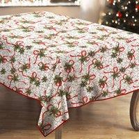 Kitchen Trends Christmas Bows Tablecloth | Size: Small