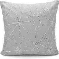 Intimates Marini Crinkle Filled Cushion with Crinkle Effect in Silver | Size: 43 cm x 43 cm