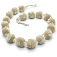 Intimates Pom Pom Tie Back Tiebacks with Beaded in Cream | Size: 64