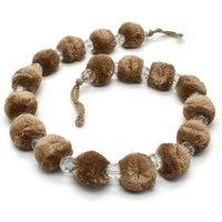 Intimates Pom Pom Tie Back Tiebacks with Beaded in Brown | Size: 64