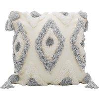 Intimates Oslo Tufted Filled Cushion with Tufted Design in Grey | Size: 43 cm x 43 cm