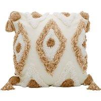 Intimates Oslo Tufted Filled Cushion with Tufted Design in Beige | Size: 43 cm x 43 cm
