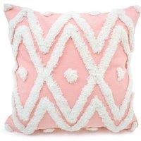 Intimates Bergen Tufted Filled Cushion with Tufted Design in Pink | Size: 43 cm x 43 cm