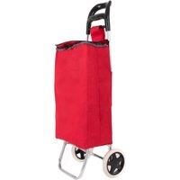 Home Republic Shopping Trolley with 2 Wheels Water Resistant in Red | Size: 90 cm x 35 cm