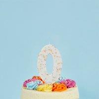 Club Green Giant Sprinkle Number '0' Celebration Candle
