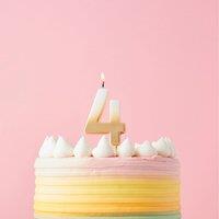 Club Green Gold Ombre Number '4' Celebration Candle