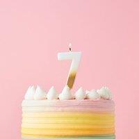 Club Green Gold Ombre Number '7' Celebration Candle