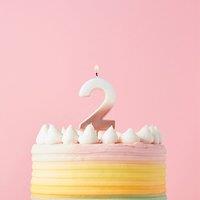 Club Green Rose Gold Ombre Number '2' Celebration Candle
