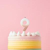 Club Green Rose Gold Ombre Number '9' Celebration Candle
